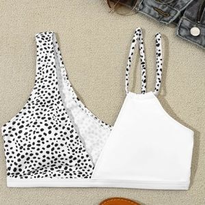 Dalmatian print bikini top